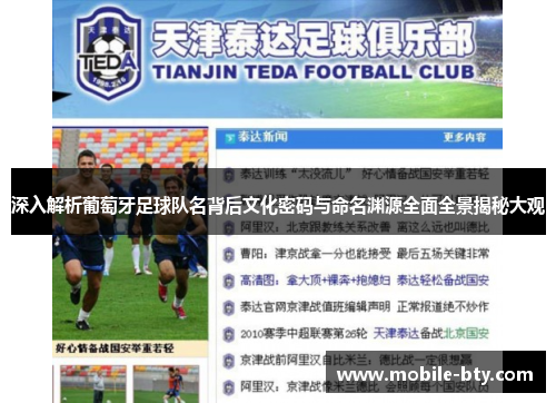 深入解析葡萄牙足球队名背后文化密码与命名渊源全面全景揭秘大观 深入解析葡萄牙足球队名背后文化密码与命名渊源全面全景揭秘大观